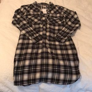 Plaid long sleeve dress